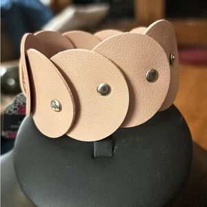 paparazzi Blush Circle Link Bracelet with Silver Studs